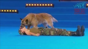 Hot Italian Female Soldier Gets Fucked by the Boss Dog when Training