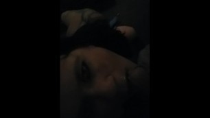 Cum Shot all over my Face after Sucking Daddy's Dick