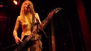 punk rock girl band playing topless