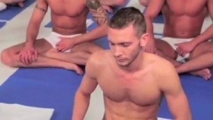 Gay yoga class