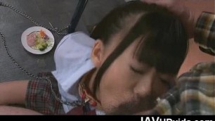 Chika Ishihara on a leash headfucked with deep throat
