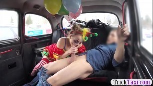Sweet girl in costume likes drivers cock