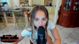 Asmr Schoolgirl Licks Microphone