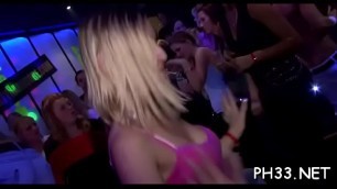 Tons of oral stimulation sex from blondes and massing group sex at night club