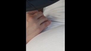 Slutty Step Mom Hand Slip under Step Son Underwear Making him Cum in the Car