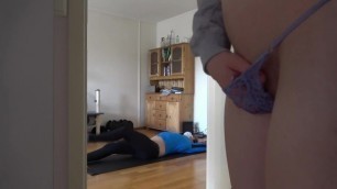 My Stepsister Loves to Watch how I am Training and Masturbate her Pussy