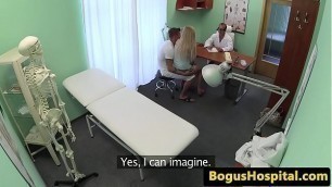 Real couple banging during medical exam
