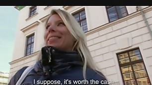 Real public blonde offered cash for sex
